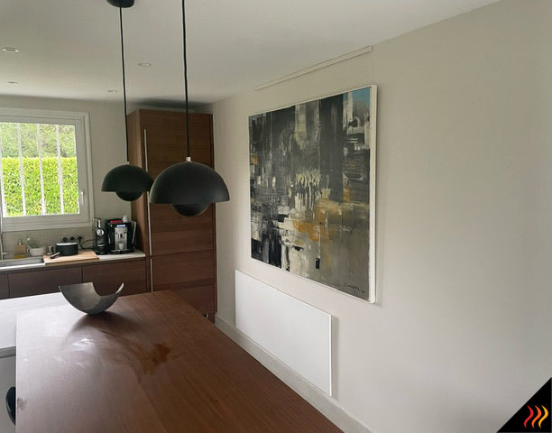 Radiateur électrique rayonnant Extra Plat Blanc 1000W – Horizontal 160 cm x 60 cm x 2 cm – CI-BLANC-016L (best seller)