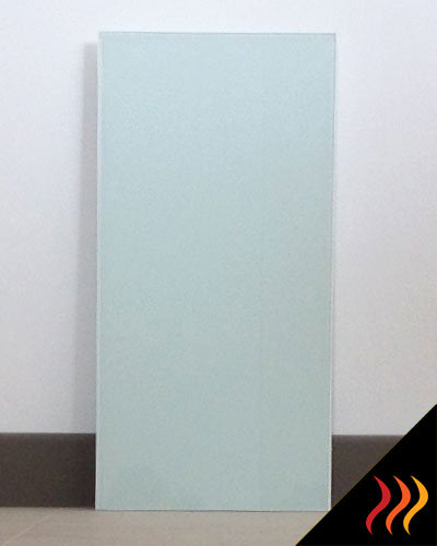 Radiateur électrique en verre teinté design blanc