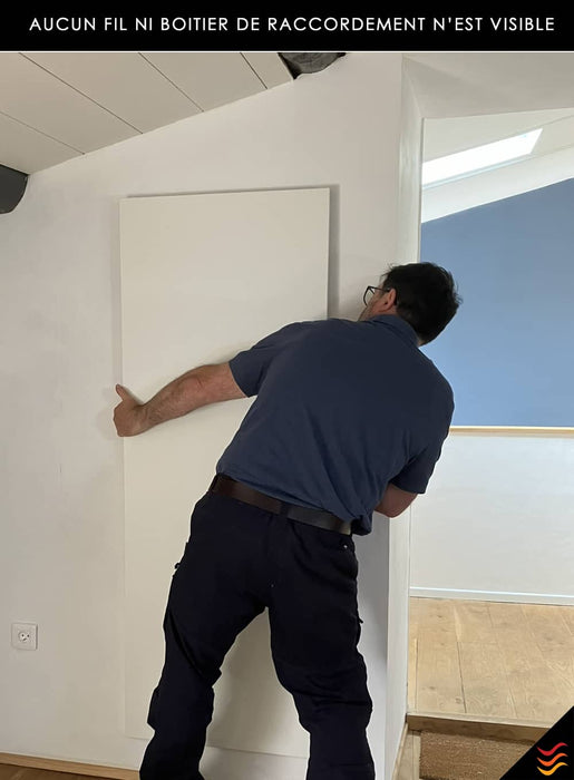 Radiateur électrique rayonnant Extra Plat Blanc 1000W – Vertical 60 cm x 160 cm x 2 cm – CI-BLANC-015L (best seller)