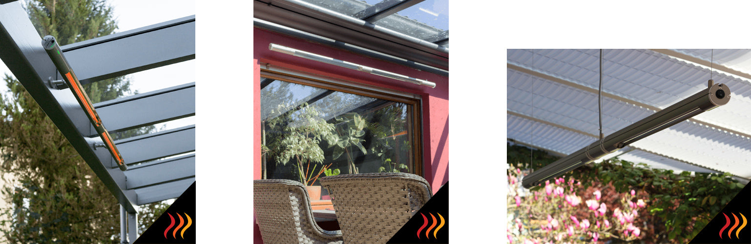 Chauffage Infrarouge haute Efficacité pour l’intérieur ou l’extérieur couvert – Heat Tubular 1800W – CITUBULAR1800W