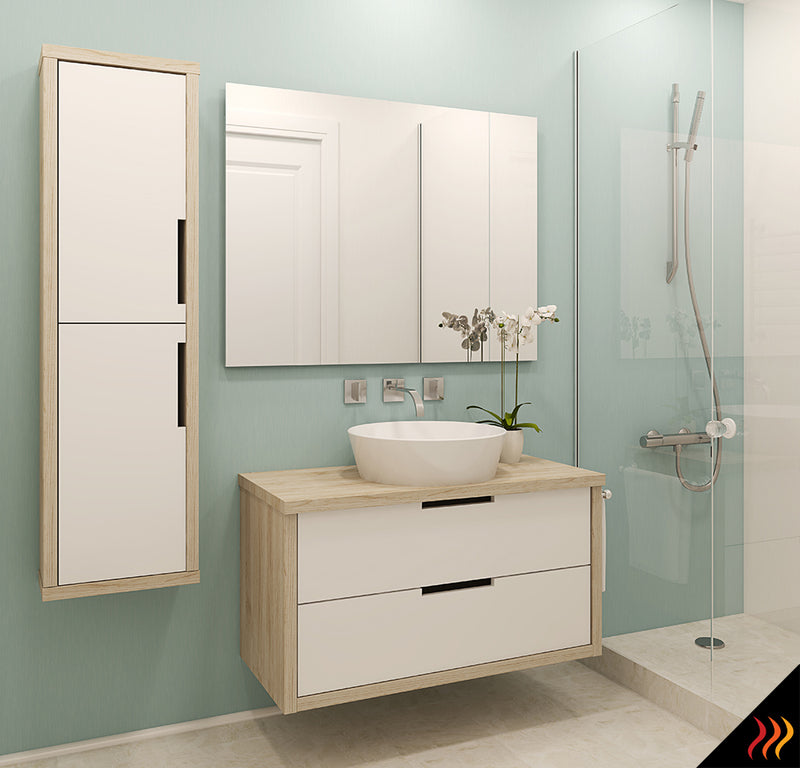 Radiateur miroir infrarouge 1000W 120 cm par 80 cm 