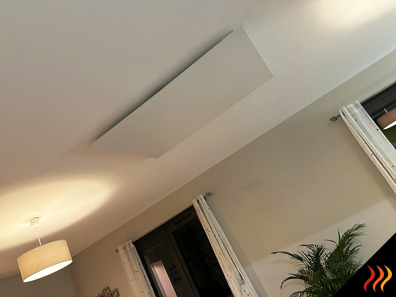 KESSER® Radiateur de plafond - Chauffage infrarouge - 2500 W - Avec  télécommande - Projecteur à quartz - Lumière LED - Plafond - Radiateur  infrarouge