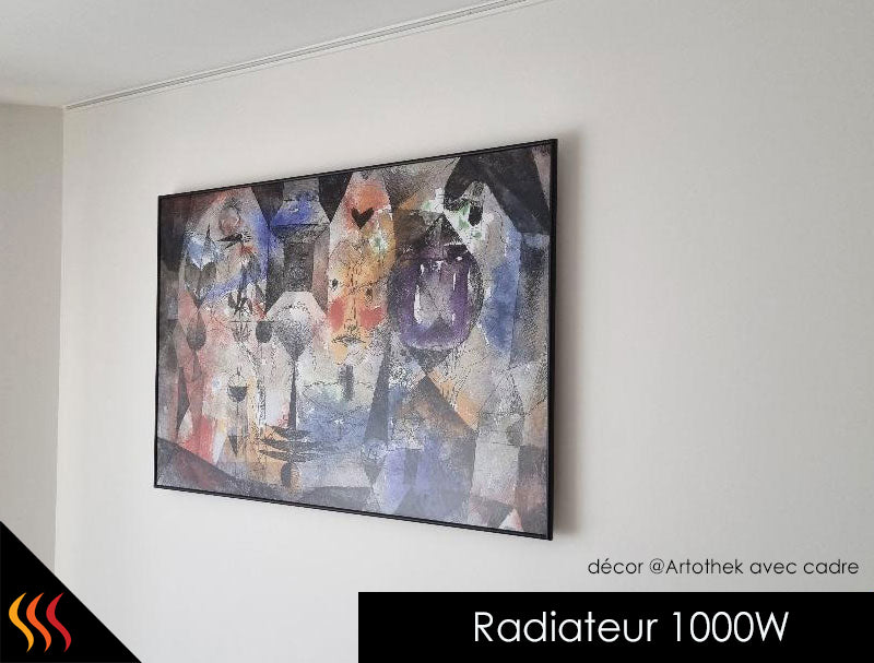 Radiateur électrique rayonnant infrarouge tableau d'art architecte