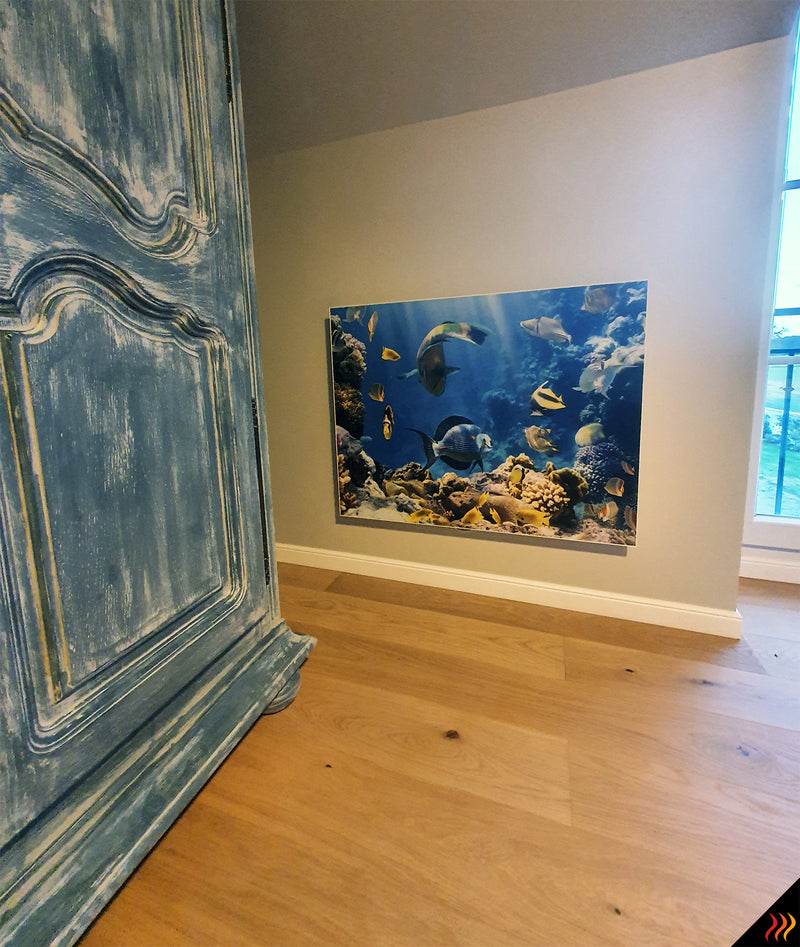 Radiateur électrique rayonnant infrarouge tableau d'art architecte