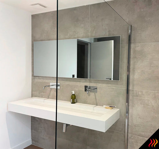 radiateur électrique miroir chauffant design salle de bain
