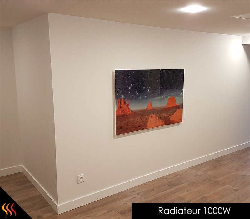 Radiateur électrique rayonnant infrarouge tableau d'art architecte