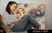 Radiateur électrique rayonnant infrarouge tableau d'art architecte