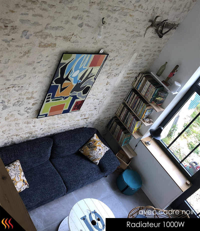 Radiateur électrique rayonnant infrarouge tableau d'art architecte