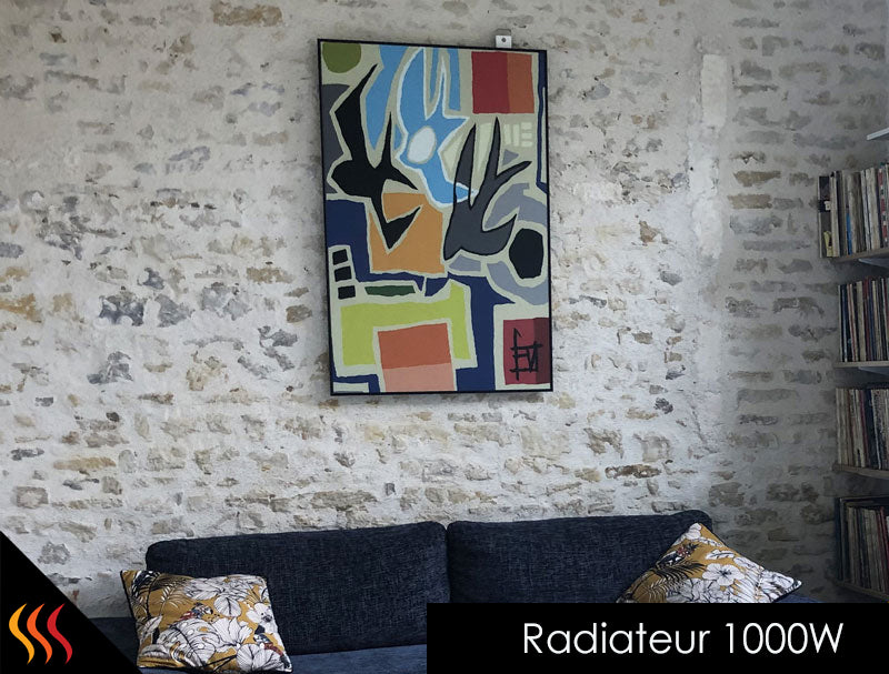 Radiateur électrique rayonnant infrarouge tableau d'art architecte