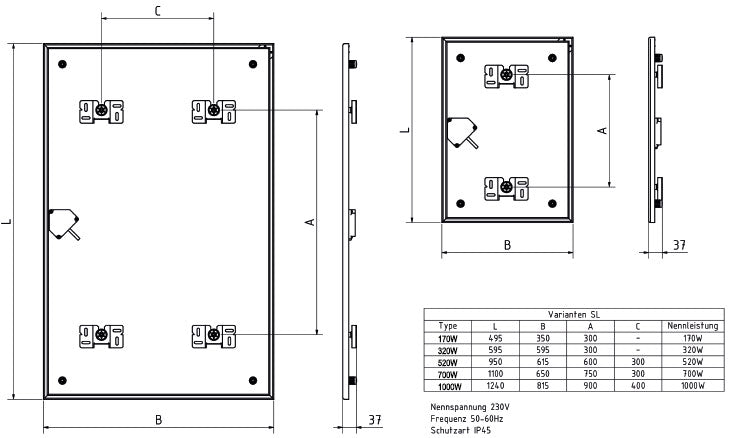 Radiateur électrique infrarouge extra plat pour mini WC