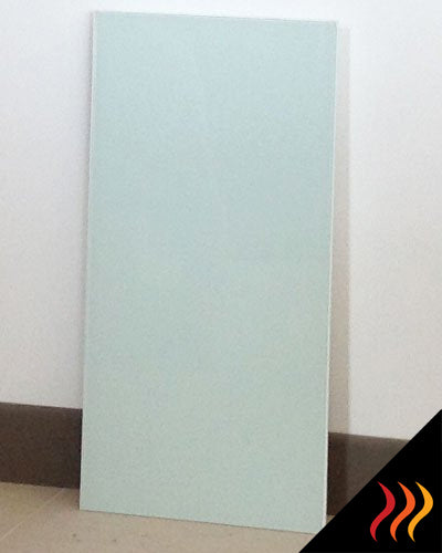 Radiateur électrique en verre teinté design blanc