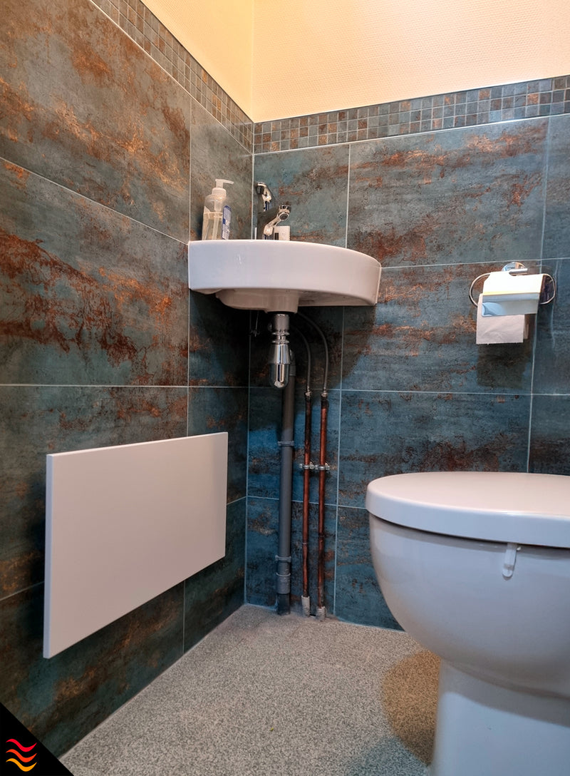 Radiateur électrique rayonnant Extra Plat Blanc 200W – Horizontal 60 cm x 30 cm x 2 cm – CI-BLANC-002 (best seller)