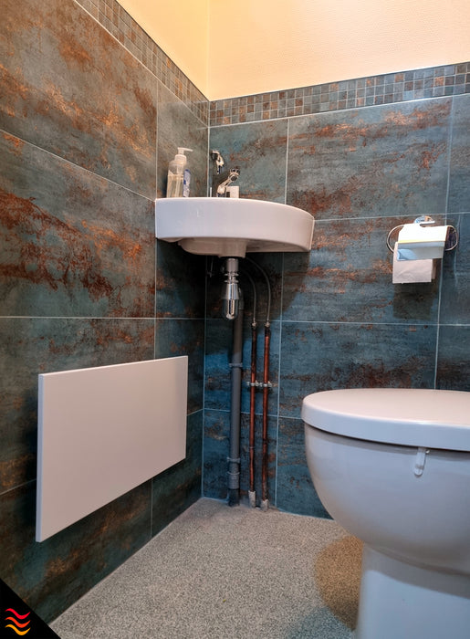 Radiateur électrique rayonnant Extra Plat Blanc 200W – Horizontal 60 cm x 30 cm x 2 cm – CI-BLANC-002 (best seller)