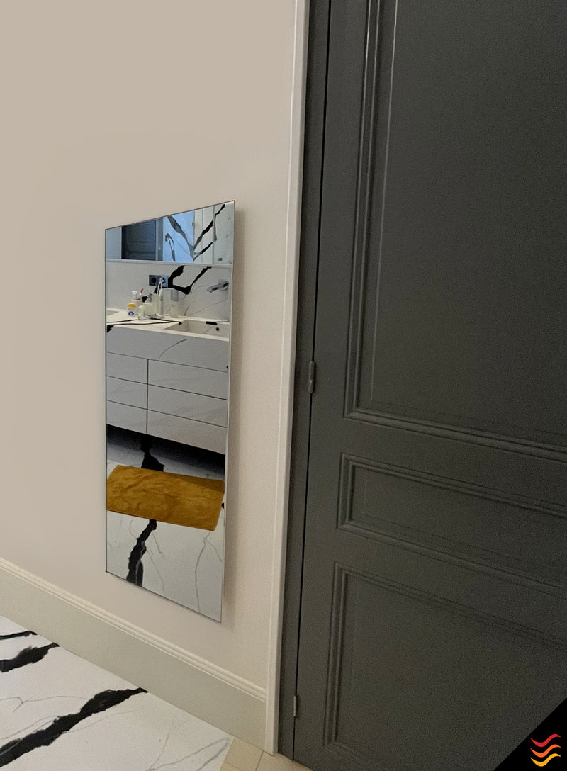 Radiateur électrique Miroir Chauffant Vertical 310W – 30 cm x 90 cm x 2 cm – CI-MIRROR-003
