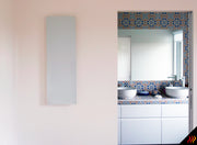 radiateur extra plat blanc en verre teinté
