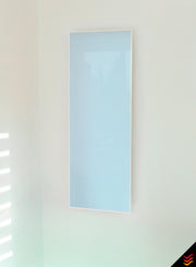 radiateur rayonnant en verre teinté blanc design heat4all