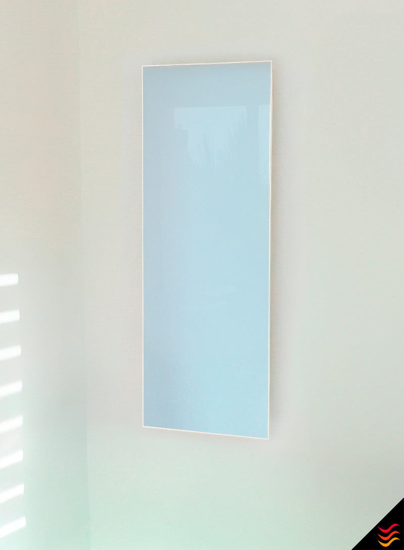 radiateur rayonnant en verre teinté blanc design heat4all