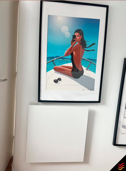 Radiateur électrique rayonnant extra plat design 60 cm x 60 cm Heat4all chaleur douce basse consommation