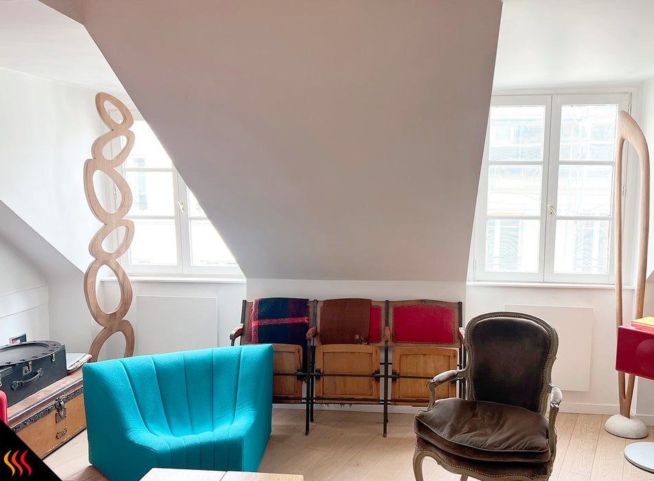 Radiateur électrique rayonnant extra plat design 60 cm x 60 cm Heat4all chaleur douce basse consommation