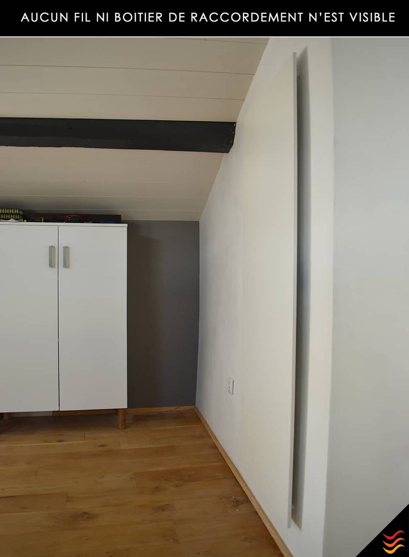 Radiateur électrique rayonnant Extra Plat Blanc 1000W – Vertical 60 cm x 160 cm x 2 cm – CI-BLANC-015L (best seller)