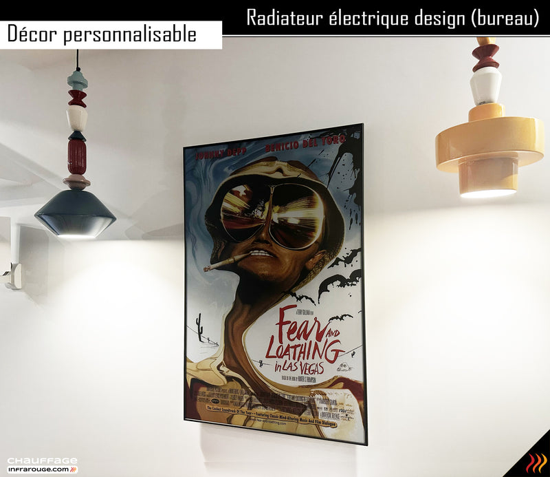 chauffage rayonnant haute performance design decor personnalisé avec cadre noir