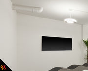 radiateur infrarouge extra plat en verre teinté design noir