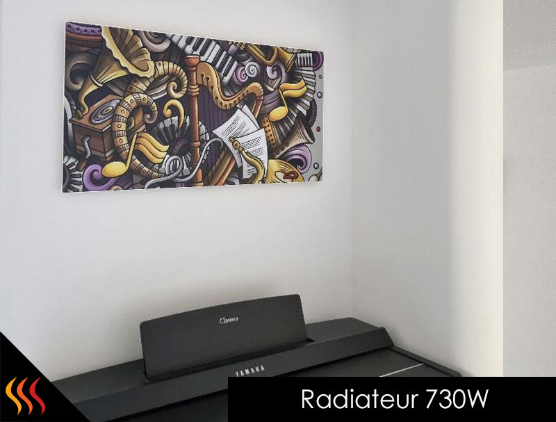 Radiateur électrique infrarouge design tableau d'art décoratif