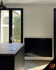 radiateur électrique en verre teinté design extra plat