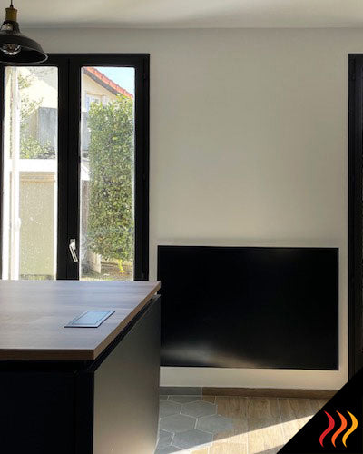 radiateur électrique en verre teinté design extra plat