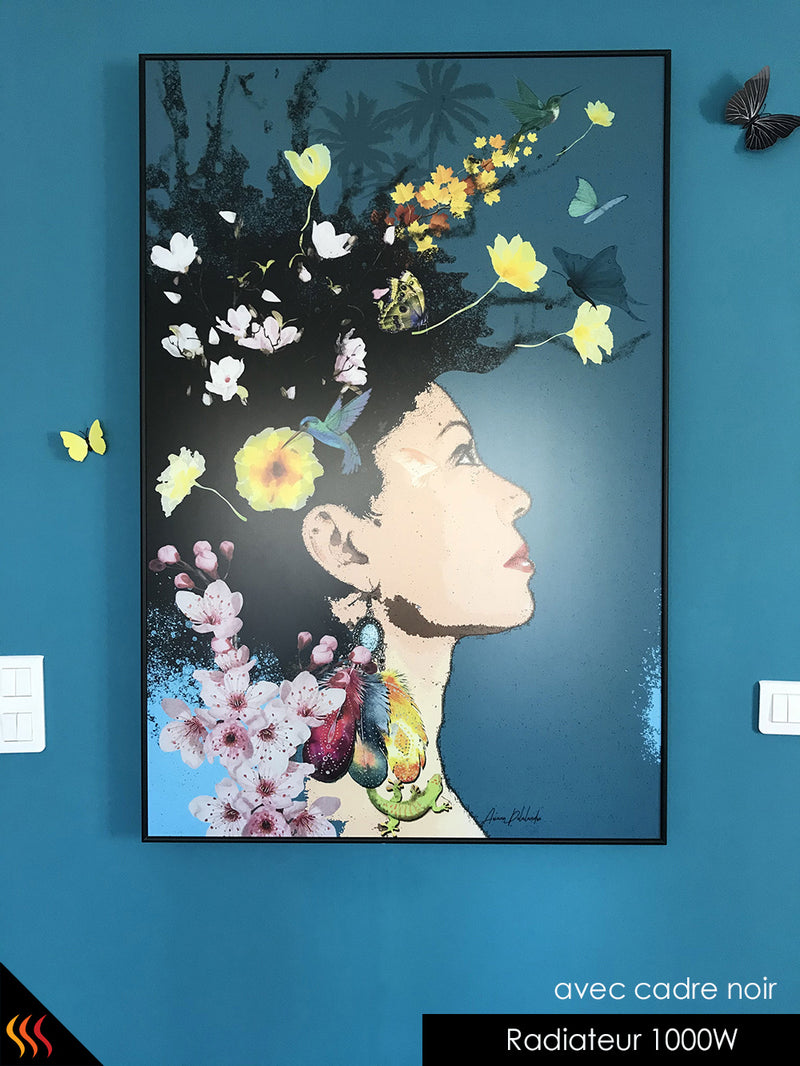 Encadrement optionnel pour radiateur tableau d'art ou radiateur en verre teinté design