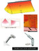 chauffage par infrarouge HeatTubular radiant chaleur douce immédiate kit de suspension par rotule