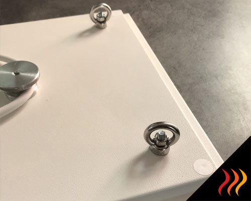 Kit de suspension par filins pour radiateur infrarouge plafond