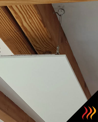 Kit de suspension par filins pour radiateur infrarouge plafond