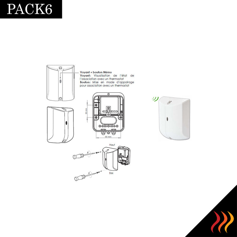 bloc récepteur radio piloté par thermostat sans fil