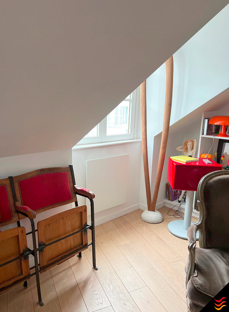 Radiateur électrique rayonnant extra plat design 60 cm x 60 cm Heat4all chaleur douce basse consommation