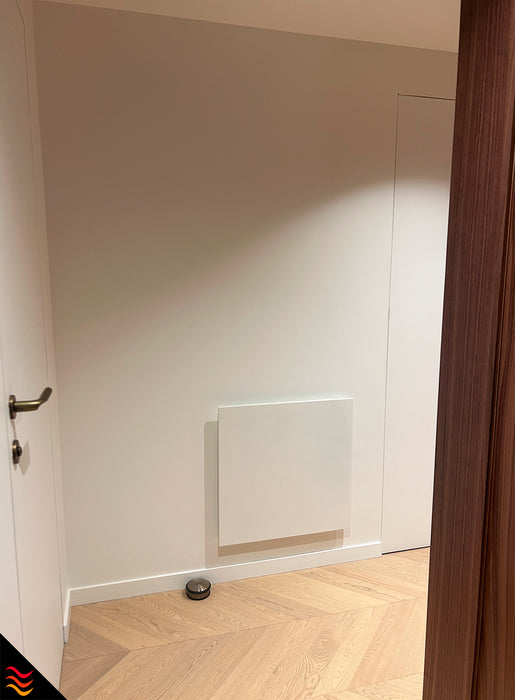 Radiateur rayonnant extra plat design heat4all carré 60 cm x 60 cm