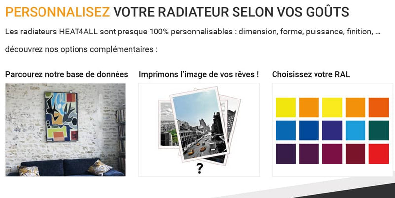 Personnalisation de radiateur infrarouge électrique