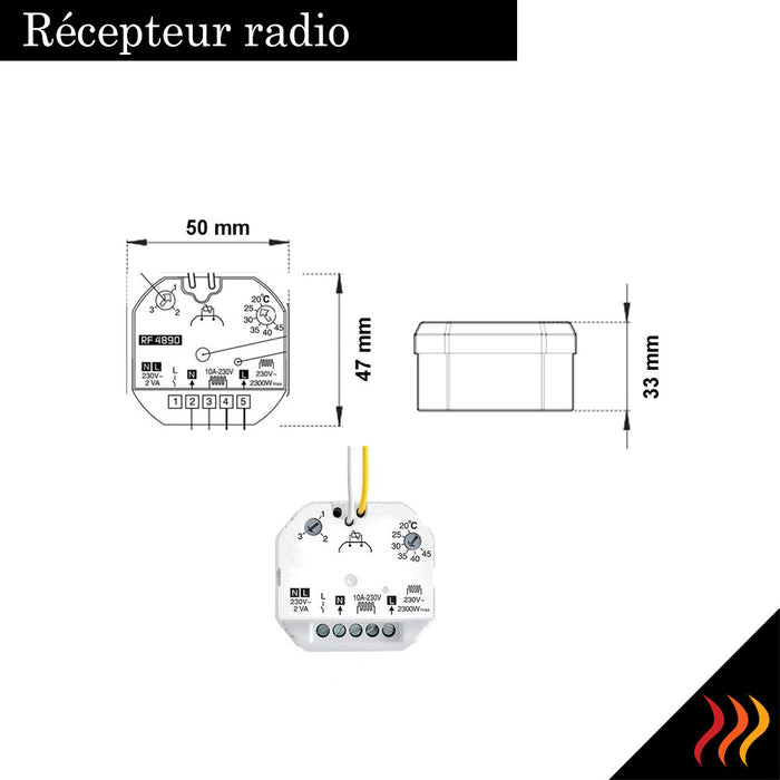 récepteur radio piloté pour chauffage