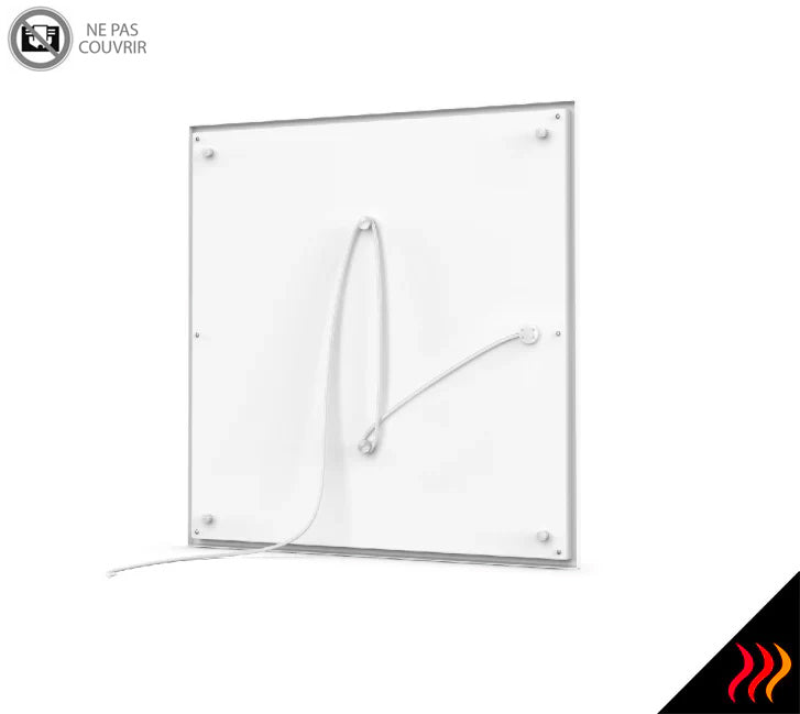 Radiateur électrique Miroir Chauffant Carré 350W – 60 cm x 60 cm x 2 cm – CI-MIRROR-013