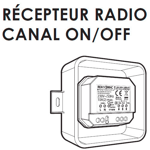 Pack Pilotage n° 4 : Récepteur radio sans fil piloté par thermostat ANALOGIQUE sans fil CI-PACK4